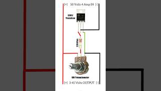 How to Make Voltage Regulator Circuit  0 to 45V variable power supply diy electronic viral [upl. by Adall]