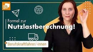 Mit welcher Formel kann man die Nutzlast berechnen  DEKRA Memorate [upl. by Eirelam40]