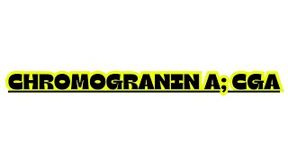 CHROMOGRANIN A CGA [upl. by Lenrow]