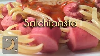 Como hacer Salchipasta Receta de fideos con salchicha [upl. by Monte]