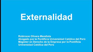 Externalidad [upl. by Arrio]