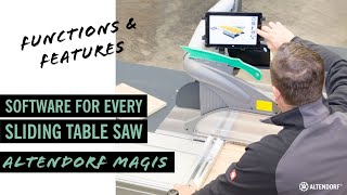 Software for EVERY sliding table saw  functions of Altendorf Magis I Altendorf America [upl. by Fernandez]