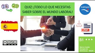 1620 Essential Questions on Work amp Employment  DELE Training Easy delepreparation easyspanish [upl. by Ihtraa924]