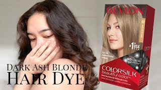 HOW TO DYE YOUR HAIR FROM BLACK TO BROWN  REVLON DARK ASH BLONDE  LESS THAN 400 PESOS [upl. by Jowett216]