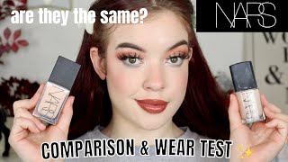 NARS LIGHT REFLECTING FOUNDATION VS SHEER GLOW  WEAR TEST [upl. by Brufsky]