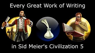 Every Great Work of Writing in Civilization 5 [upl. by Eadmund]