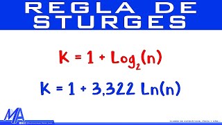 Regla de Sturges  Tabla de frecuencias [upl. by Laenahtan127]