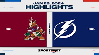 NHL Highlights  Coyotes vs Lightning  January 25 2024 [upl. by Eelytsirk]