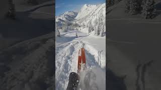 Well deserved powder turns on the Escaper Nano 105 🤤 freerideskiing [upl. by Yordan]