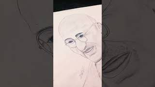 Mahatma Gandhi sketch lovegandhi art gandhiji marathi mahatmawishes motivation gandhism [upl. by Coombs]