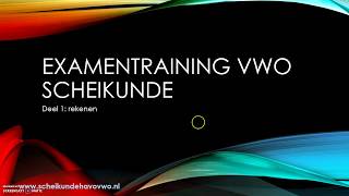 vwo scheikunde examentraining deel 1 rekenen [upl. by Rolanda467]