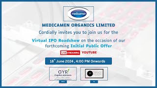 IPO MEET  Medicamen Organics Limited [upl. by Airbas]