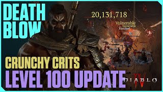 Level 100 Barbarian Weapon Switching Death Blow Build  Diablo 4 Guide  Critical 1 Shots  Endgame [upl. by Mariquilla234]