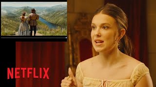 Millie Bobby Brown Reacts to the Damsel Trailer  Netflix [upl. by Mot]