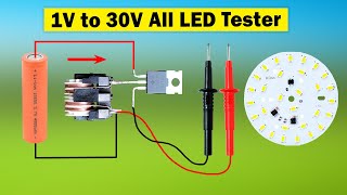 Homemade LED light tester DIY Simple LED tester and LED voltage tester [upl. by Ardnod]