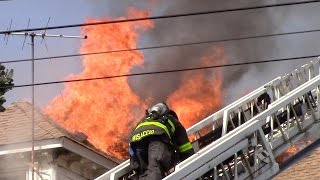 Passaic Fire Department Working 4th Alarm House Fire 72016 [upl. by Eninej]