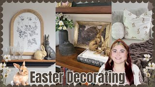 Easter Decorate with Me 2024  Neutral Spring Decorating Ideas  Moody Apartment Spring Decor [upl. by Mckeon]