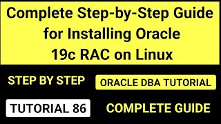 Complete StepbyStep Guide for Installing Oracle 19c RAC on Linux [upl. by Eigroeg358]