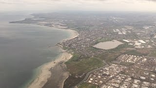 Flying  Landing Into Melbourne Airport Victoria Australia on QANTAS [upl. by Noed549]