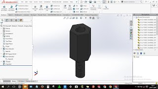 How to design Standoff in solidworks [upl. by Saval487]