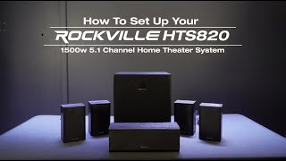 How To Set Up Rockville HTS820 1500w 51 Channel Home Theater System Subwoofer [upl. by Tshombe436]