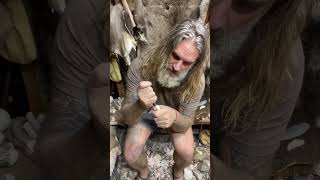 “Y” Handle Dagger primitiveskills survival bushcrafting bushcrafters stonetools caveman stone [upl. by Idroj]