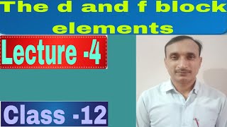 The d and f block elements 4 stendard electrode potential and oxidation State By Malik sir [upl. by Ahsieuqal616]