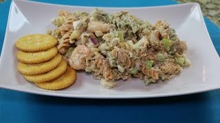 The Best Seafood Pasta Salad Recipe [upl. by Ahsemaj]