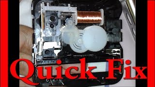 Quartz Clock Mechanism internals disassembly  how to fix time and date keeping [upl. by Yesor256]