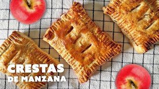 Hojaldres o Crestas de Manzana Fáciles 🍏  Postre Casero en 15 Minutos [upl. by Emearg]