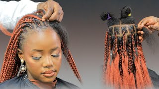 Trying This New Tucking Of Inward Knotless Braids Method Beginners Friendly [upl. by Harac]