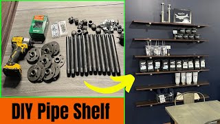 DIY Pipe Shelves From AZ Add VALUE to Your Home [upl. by Ahtaga]