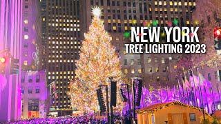 Rockefeller Center Christmas Tree Lighting 2023 ✨ NYC Christmas 2023 ✨ [upl. by Drobman]