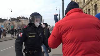 Anti Corona Demonstration in Wien vom 3112021 [upl. by Ellenuahs]