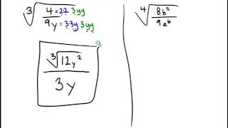 Rationalizing a denominator Quotient involving higher radicals and monomials [upl. by Stacee288]