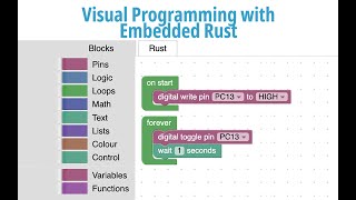 Visual Programming with Embedded Rust Apache Mynewt and Google Blockly [upl. by Aicnetroh]