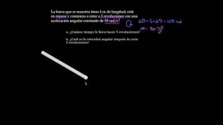 Fórmulas de cinemática rotacional  Física  Khan Academy en Español [upl. by Odnanref]