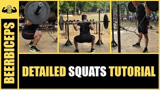 ULTIMATE Squats Tutorial  How To Squat For BEGINNERS  BeerBiceps Workout Coaching [upl. by Oivat]