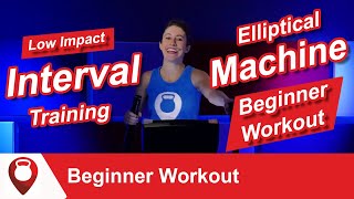 Elliptical Machine Beginner Workout  Low Impact Interval Training  Fitscope Studio [upl. by Oneida]