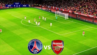 مباراة باريس سان جيرمان ضد ارسنال  دوري أبطال أوروبا 2024  Paris vs Arsenal  PES Gameplay [upl. by Amyaj]