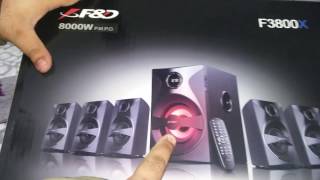 Unboxing FampD F3800X Multimedia speaker system amp review Video Hindi [upl. by Shaylah]