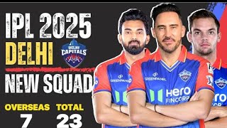 DC Squad 2025  DC Delhi Capitals IPL 2025 Squad  DC Team 2025 Players DC 2025 Squad [upl. by Aramat]