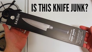 Testing out the Babish chefs knife I was pretty shocked [upl. by Wolfie914]