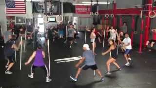 CrossFit Insanity with a Fun Class Warmup Drill [upl. by Trever]