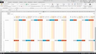 Excel Schichtplan erstellen Teil3 Bedingte Formatierung WE Schichten [upl. by Sesilu900]