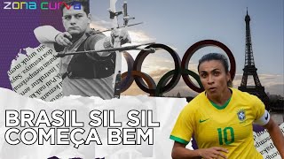 Brasil ganha no Handbol futebol e tem ótima performance no tiro com arco nas Olimpíadas de Paris [upl. by Kcyred]