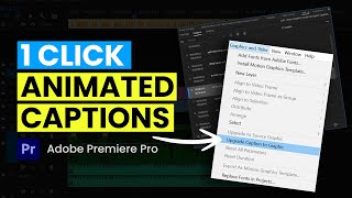 NEW FASTER METHOD  How To Animate Captions In Adobe Premiere Pro [upl. by Aserehs804]