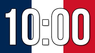 Minuterie 10 minutes  minuteur parfait  compte à rebours [upl. by Imhskal]