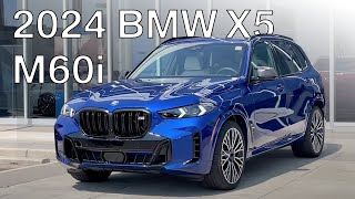 2024 BMW X5 M60 in Marina Bay Blue  Full Walkaround LCI X5 [upl. by Yetah]