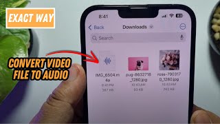 How to Convert Video File to Audio File in iPhone [upl. by Ahsinrat]